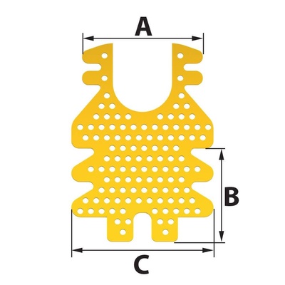 Special flat membrane mesh, winged