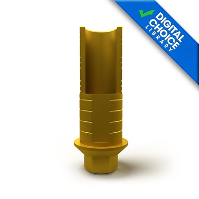 Titanium base with screw