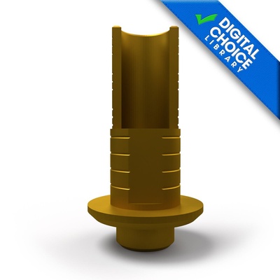 Titanium base with screw