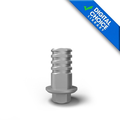 Titanium base with screw