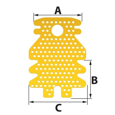 Special flat membrane mesh bore winged 0.2mm