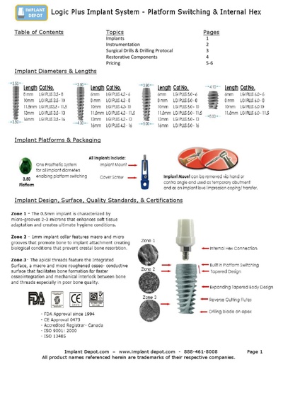 Implant Depot Logic Plus Dental Implant | SpotImplant