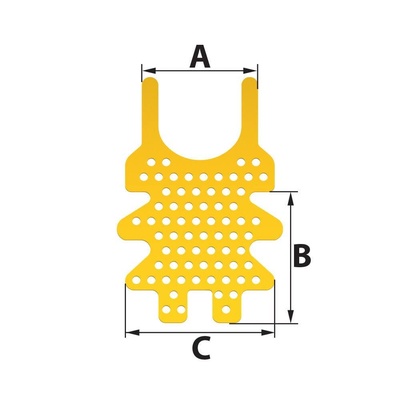 Special flat membrane mesh, forked