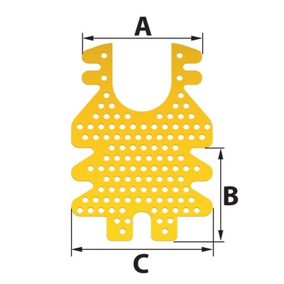 Special flat membrane mesh, winged